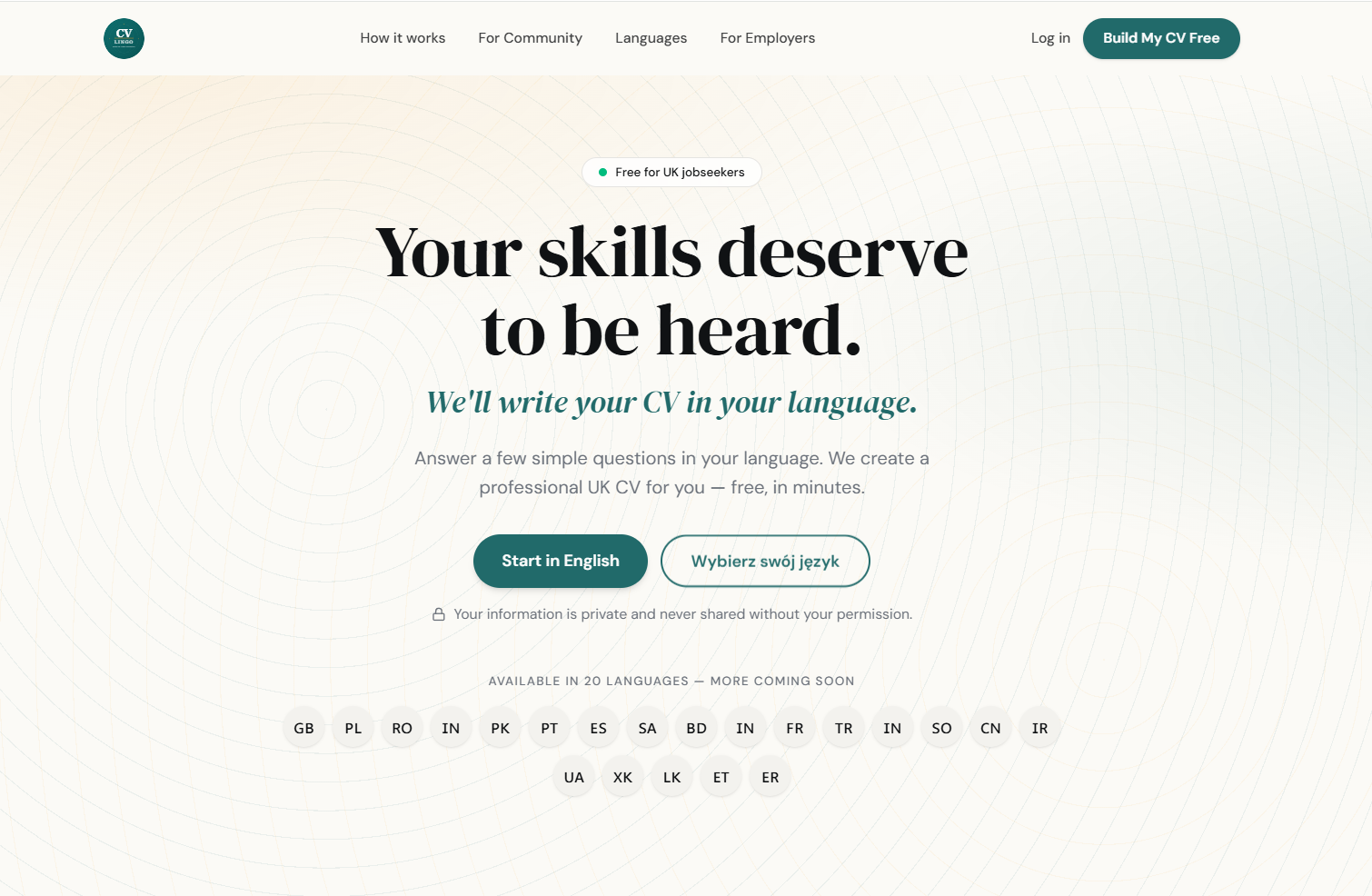 CVLingo screenshot