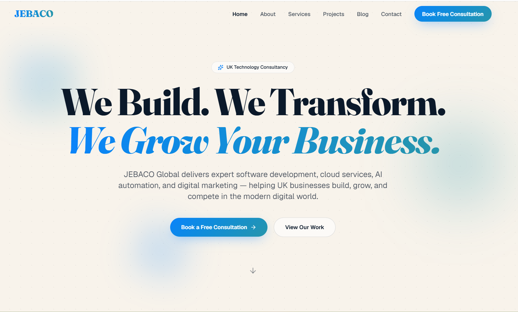 Jebaco Global website screenshot