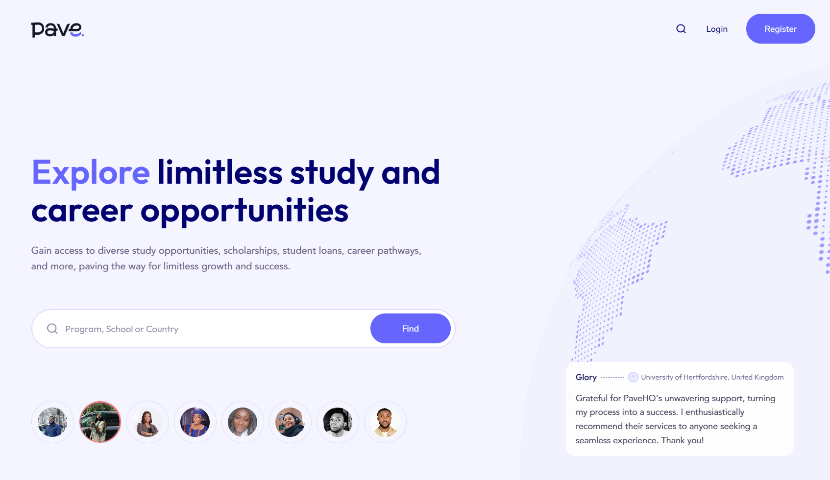 PaveHQ website screenshot